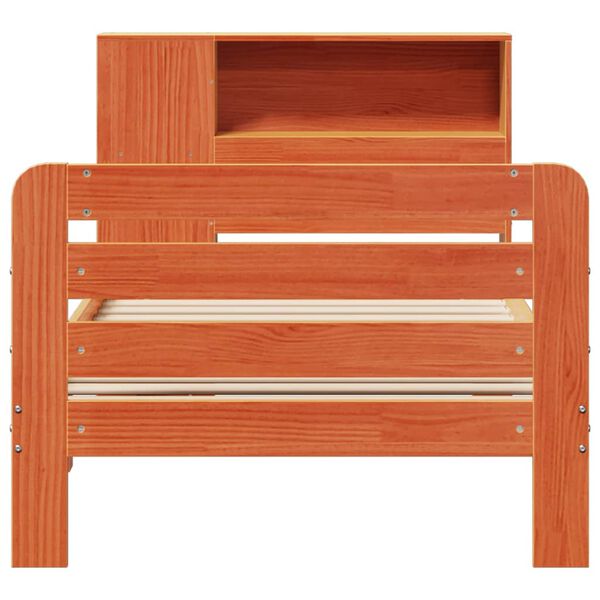 vidaXL Okvir kreveta bez madraca vo&scaron;tano smeđi 75 x 190 cm od borovine