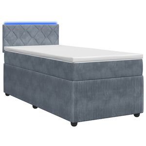 vidaXL Boxspring krevet s madracem Tamnosiva 80 x 200 cm Bar&scaron;un