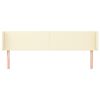 vidaXL Uzglavlje s u&scaron;ima krem 203x16x78/88 cm od umjetne kože
