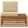 vidaXL Vanjski krajnji kauč s jastukom Prirodna 91 x 63 x 73 cm