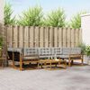 vidaXL Set vanjskih sofa s jastukom 7 pcs Prirodna i svijetlo siva