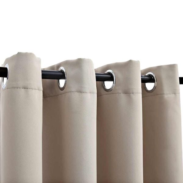 vidaXL Zavjese za zamračivanje s prstenima 2 kom bež 140 x 225 cm