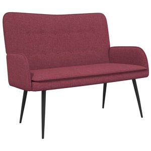 vidaXL Sofa za dvije osobe Vinska crvena 115 x 61 x 87 cm Tkanina
