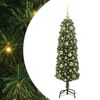 vidaXL Umjetno božićno drvce Zelena 120 cm PVC i čelik i plastika