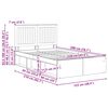vidaXL Krevetna konstrukcija s uzglavljem Dimljeni hrast 120 x 200 cm