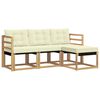 vidaXL Set vanjskih sofa 4 kom. Bijela i krem