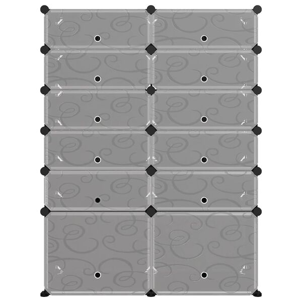 vidaXL Stalak za cipele crni 94 x 37 x 125 cm PP