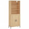 vidaXL Visoka komoda hrasta sonome 69,5x34x180cm od konstruiranog drva