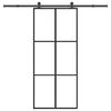 vidaXL Klizna vrata s priborom 90 x 205 cm od ESG stakla i aluminija