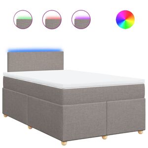 vidaXL Krevet s oprugama i madracem smeđesivi 120 x 190 cm od tkanine