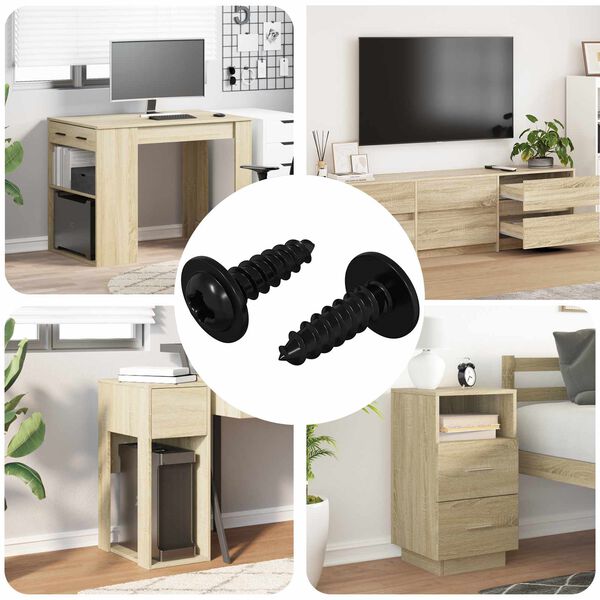 vidaXL Samoupravni čavao 2 pcs Crna 3,5 x 12 mm Željezo