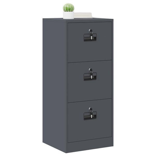 vidaXL Kabinet za datoteke s ladicama Antracit 45,5 x 42 x 106,5 cm