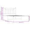 vidaXL Metalni okvir za krevet s uzglavljem crni 100x200 cm