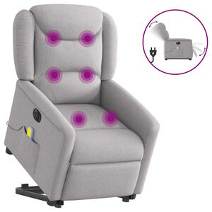 vidaXL Električni masažni naslonjač na podizanje tkanina oblačnosivi