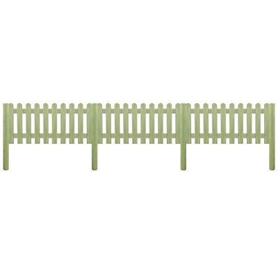 vidaXL Ograda od kolaca od impregnirane borovine 5,1 m 130 cm 6/9 cm