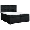 vidaXL Krevet s oprugama i madracem crni 200x200 cm od tkanine