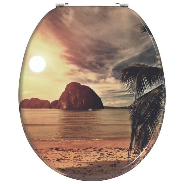 vidaXL WC daska Narančasta 44 x 38 cm MDF ploča