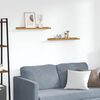 vidaXL Polica na zidu Zidne 2 pcs Bež 60 x 9 x 3 cm Konstruirano drvo