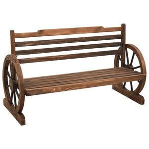 vidaXL Vrtna klupa 112 cm od masivne jelovine