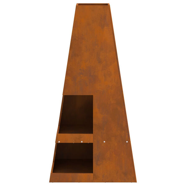 vidaXL Kamin Smeđa 50 x 50 x 100 cm Čelik