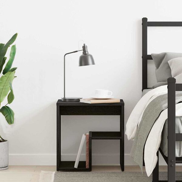 vidaXL Noćni ormar Crni hrast 40 x 30 x 40 cm Konstruirano drvo