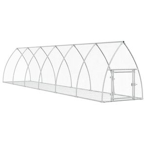 vidaXL Kavez za zečeve srebrni 105 x 600 x 120 cm od pocinčanog čelika