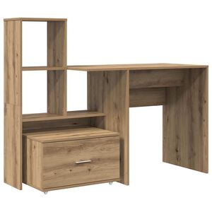 vidaXL Stol Umjetnički hrast Konstruirano drvo 131,5 x 50 x 106,5 cm