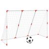 vidaXL Dječji nogometni gol s loptama 2-u-1 bijeli 184 x 64 x 124 cm