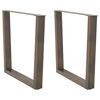 vidaXL Noge za blagovaonski stol V-oblik 2 kom Prirodni čelik 80 x (72-73,3) cm Čelik