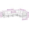 vidaXL 6-dijelni set vrtnih sofa od impregnirane borovine s jastucima
