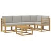 vidaXL Set vanjskih sofa 6 kom. Bijela i svjetlosiva