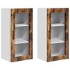vidaXL Zidni stakleni ormarić LUCCA 2 pcs Dimljeni hrast