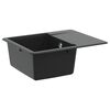 vidaXL Umivaonik 80% kvarc i 20% smola 560 x 460 mm Crna