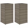 vidaXL Vrtne sadilice 2 kom siva 30 x 30 x 60 cm od poliratana