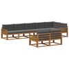vidaXL Set vanjskih sofa s jastukom 8 pcs Prirodna i antracit