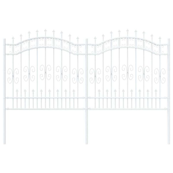 vidaXL Vrtna Ograda Bijelo 240 x 165 cm Čelik s praškastim premazom