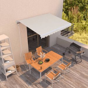 vidaXL Tenda na automatsko uvlačenje 350 x 250 cm krem