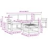 vidaXL Set vanjskih sofa 5 pcs Prirodna i bež Čvrsto drvo akacije