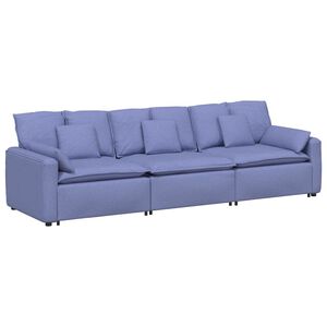 vidaXL Modularna sofa s jastucima, traperice plave boje