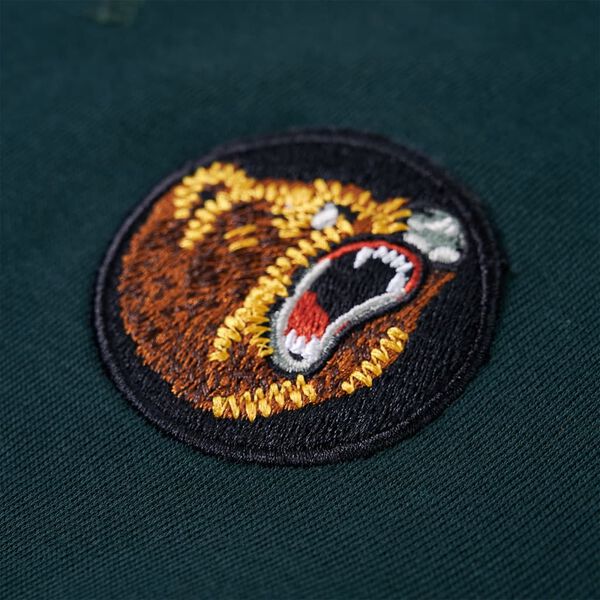 Dječja topla majica zelena boja mahovine 128