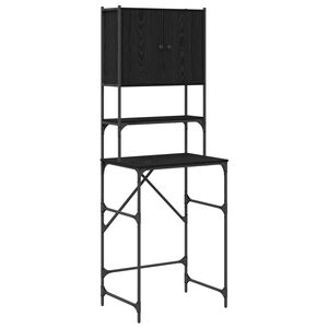 vidaXL Ormar za perilicu rublja Crni 0ak 68 x 48,5 x 194 cm