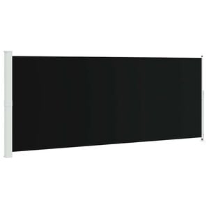 vidaXL Uvlačiva bočna tenda za terasu 200 x 500 cm crna