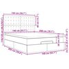 vidaXL Otomanski okvir kreveta s madraca tamnosmeđi 140x200cm tkanine