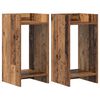 vidaXL Stalak za biljke s policom 2 pcs Staro drvo 30 x 30 x 60 cm