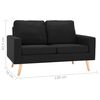 vidaXL 2-dijelni set sofa od tkanine crni
