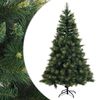 vidaXL Umjetno božićno drvce s nogom 120 cm PVC i metal Zelena