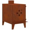 vidaXL &Scaron;tednjak za kampiranje 35x50x60 cm Corten čelik