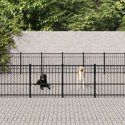 vidaXL Vanjski kavez za pse čelični 42,34 m²