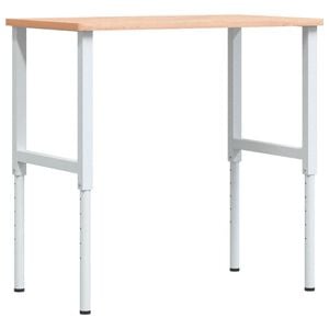 vidaXL Radni stol 100x60x(71,5-98) cm od masivne bukovine pravokutni