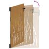 vidaXL Vrtna vrata 85 x 125 cm od čelika COR-TEN s uzorkom trave